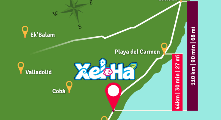How to get to Xel-Ha and How far is Xel ha from Cancun